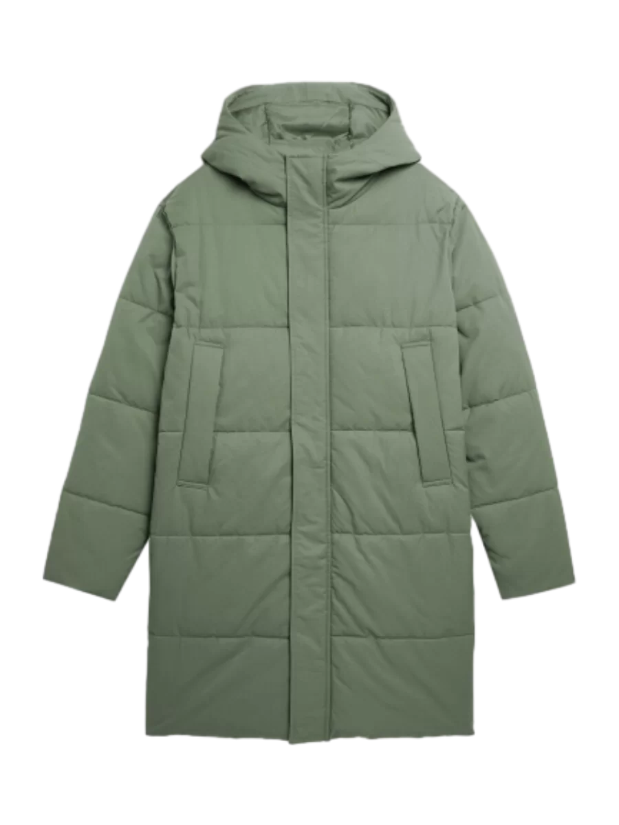 Manteau long rembourré casual pour hommes